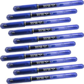 10 x Paper Mate Inkjoy Gel Pens | 0.5mm Fine Point Nib for Precision Writing | Dries 3x Faster - No Smearing | Ergonomic & Textured Grip | Pure Blue Colour Ink | Loose in Plain Packaging [ASIA IMPORT]