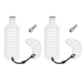 PATIKIL Home Security Door Reinforcement Lock 3.27"x1.18", 2 Pcs Stainless Steel Security Lock with Screw for Inward Swinging Door to Enhance Home Privacy, Silver