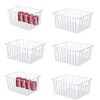 Y.Z.Bros Freezer Organizer Baskets, Kitchen Metal Wire Storage Bins, Pantry