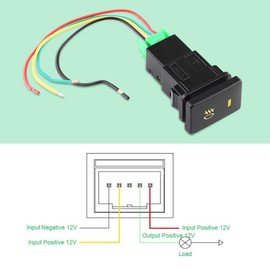 12V 4 Wire Car Fog Light Switch,Automotive Fog Lamp Switches for Toyota Camry,Yaris,Highlander,Prius,Ralink,Corolla,Vios,Reiz Prado Popular