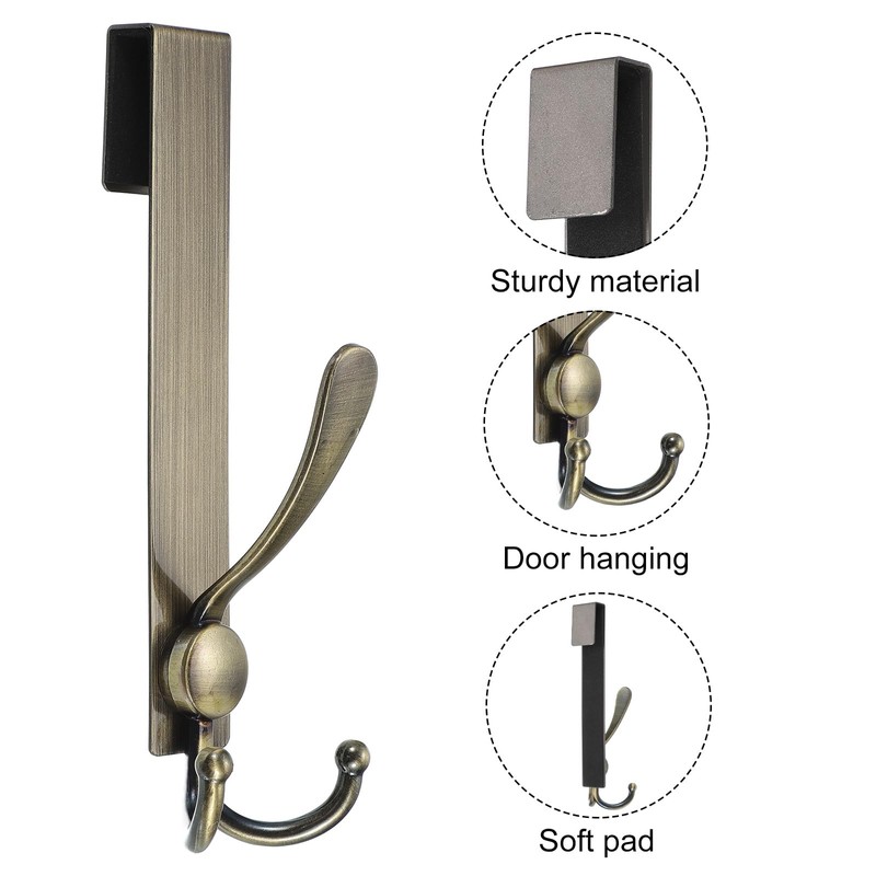 uxcell 2 Pcs Shower Door Hooks, Extended 8 Inch Over