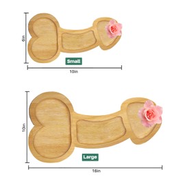 Charcuterie Boards Gift Set, Charcuterie Board, Bamboo Cheese Board,Cheese Board and Solid Wood charcuterie Platter,Ideal Bachelor Party and Wedding Gift (Large(Length: 16 inch))