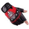 WHITE FANG Men's NT100 (02: Red) Leather Gloves Fingerless Bicycle
