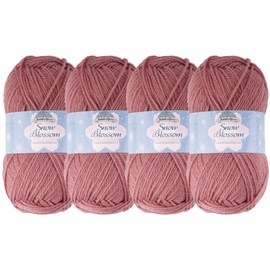 JubileeYarn Snow Blossom Yarn - DK Superwash Wool - Mulberry - 4 Skeins
