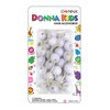 DONNA KIDS HAIR ACCESSORIES PONYTAIL BALL 12PCS WHITE