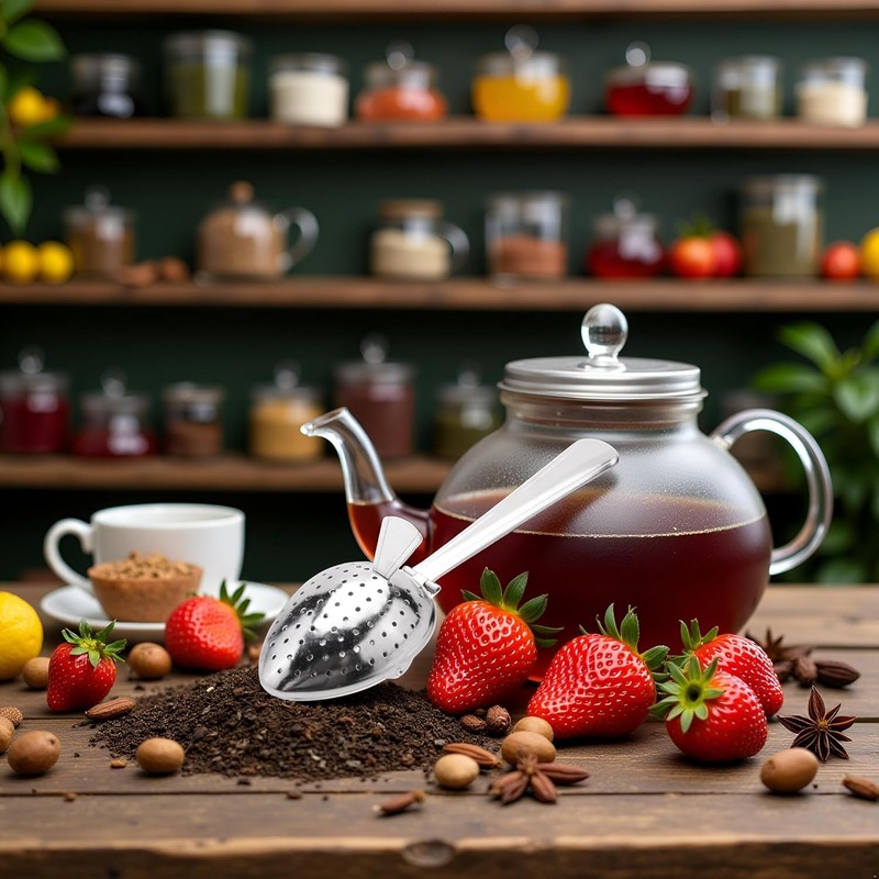 Silver Stainless Steel Tea Infuser Strainer Spoon Loose Leaf Filter