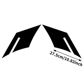 TOMALL 2Pcs Racing Sport Stripe Vinyl Decals for Car Fender Hood Bumper Trunk Auto Stripe Graphic Stickers Car Wheel Eyebrow Decorations for Pickup Vehicle SUV Truck Off-Road (Black)