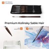 Nicpro 7pcs Kolinsky Sable Miniature Paint Brushes, Professional Fine Detail