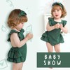 Happy Town Baby Girl Clothes Toddler Summer Linen Romper Sleeveless