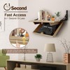DOLEMODUO Compact Gun Shelf with Hidden Storage, Floating Wall Mount