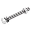 uxcell M8 x 55mm Hex Head Screws Bolts, Nuts, Flat