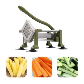 Stainless Steel French Fry Cutter, Potato Cutter for French Fries with 1/4Inch Blade, Commercial French Fry Cutter, Manual Potatoes Cutting Machine with Suction Feet (1/4inches Blade Head)