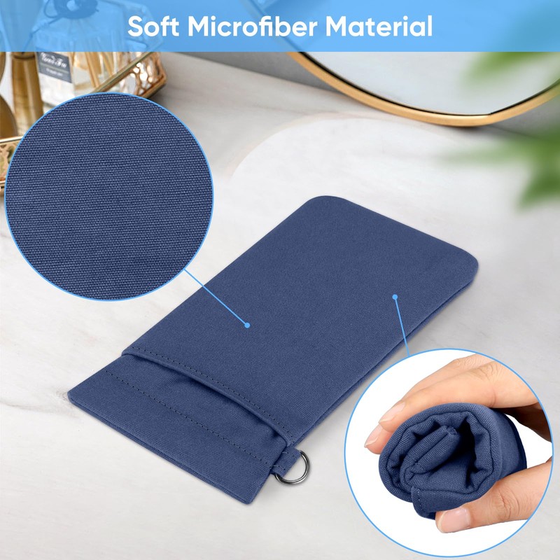 Fintie Double Eyeglasses Pouch with Carrying Strap, Portable Squeeze Top