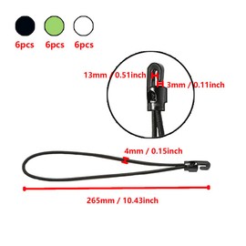 ONEBO Bungee Cords with Hooks - 18 Pieces Elastic Cord, Bungee Straps 2.5x Stretching, for Camping, Outdoor Activities, Securing Luggage, Organizing Tools, Daily Household