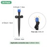 M METERXITY 24-Pack Drip Irrigation Emitters, 5"/13mm Drippers with Stake