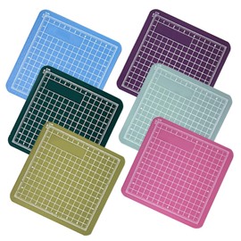 jojofuny 6pcs Mini Cutting Mats for Crafts Self-Healing Board for Sewing Paper-Cutting Scrapbooking and Engraving