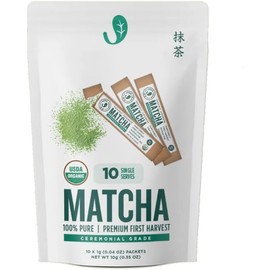 Matcha Orgánico Grado Ceremonial, 100% Puro, Primera Cosecha, 10 Sobres Individuales
