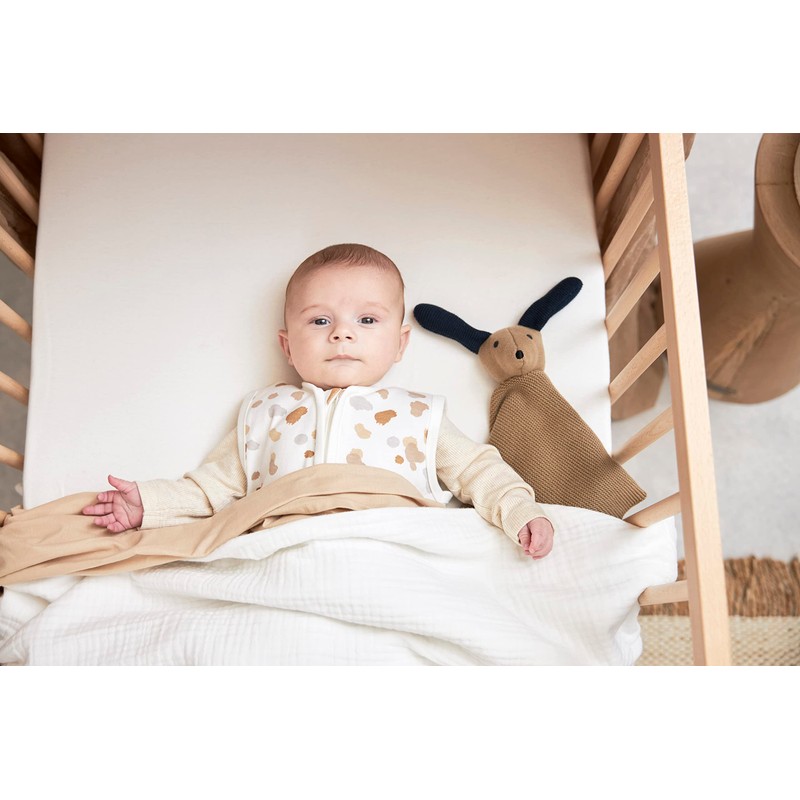 Meyco 564201 2-Pack Fitted Sheet, Cot, Offwhite