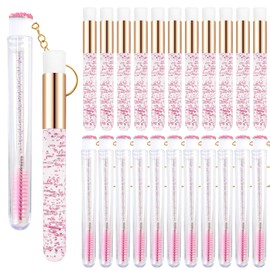 30 Pcs Crystal Lash Shampoo Brushes- Eyelash Cleaning Brush Soft Makeup Brushes for Eyelash Extensions Cleansing,Nose Pore Deep Cleaning Brush Mascara Brush