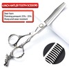 Silver 440c High Hardness Sharp Professional Hairdressing Scissors 6 Inch