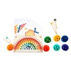 Wooden Peg Board Beads Game Educational Rainbow Clip Beads Puzzle