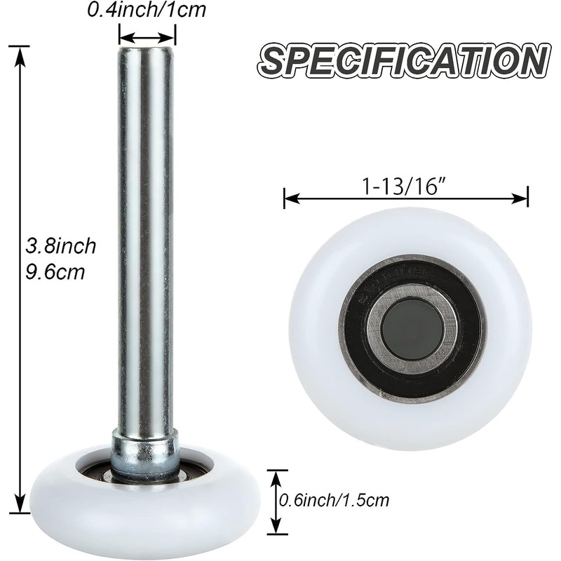 SHUESS 10 Pack Garage Door Roller 1.8" Quiet Garage Door