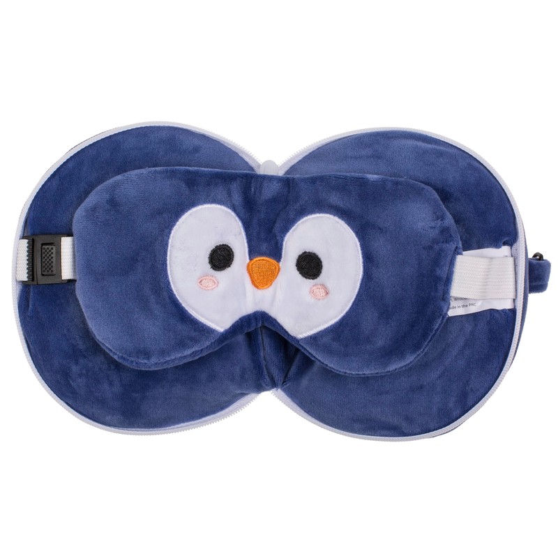 Out of the blue Plush Travel Pillow with Eye Mask