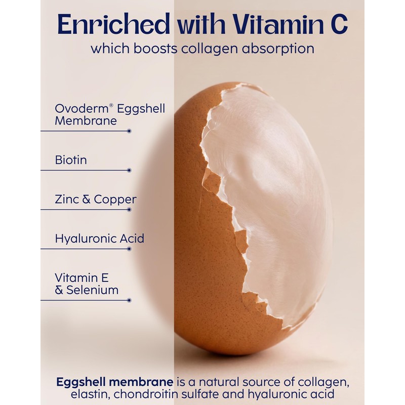 Beauty Collagen from Vegetarian Ovoderm® Egg Membrane, 60 Capsules –