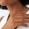 Eaciy 14K Gold Plated Initial Rings Letter L Ring