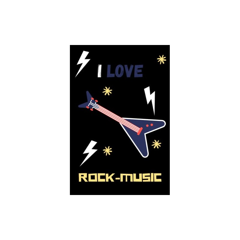 I love Rock-Music: Charming Blank Lined Writing Journal for Music