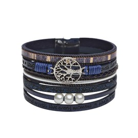 Karma NH10595353 Wrap Bracelet Tree of Life Various Colours PU Leather Bracelet Women's Bracelet Leather Bracelet Modern, Faux Leather Metal, none