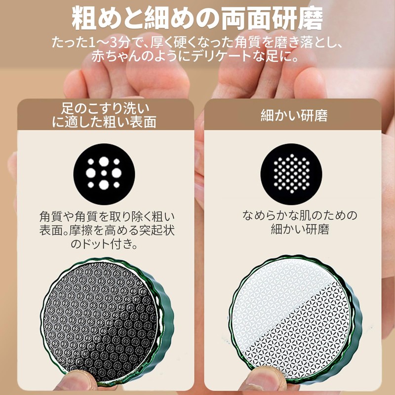 ポクミル 無痛脱毛器 2in1 ナノクリスタル 角質リムーバー 水晶魔法除毛 痛くない物理脱毛 足裏ケア 肌に優しい 繰り返し使える