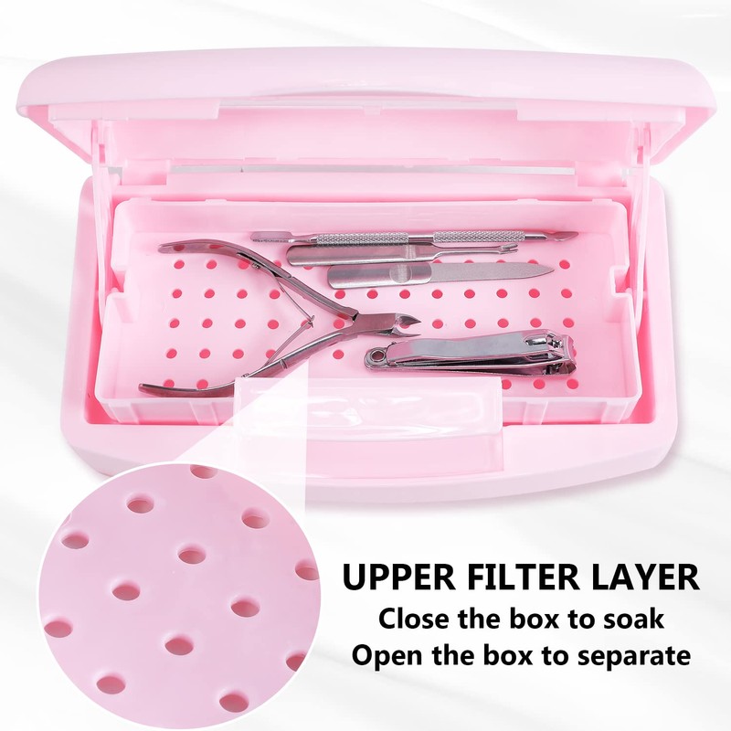 Machine-Ya Plastic Sterilizing Tray,Sterilization Box,Nail Art Tool Sterilizer Tray, Sterilizer