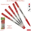 Goldex Kiwi RED 5 x 0.7mm Tip Soft Gel Pens