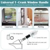 Avenuebool 4 Pack Universal Tee Crank Casement Window Handles, Low