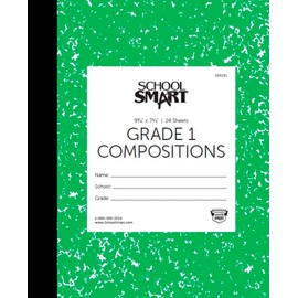 School Smart Skip-A-Line Ruled Composition Book, Grade 1, Green, 48 Pages