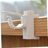STOBAZA Curtain Rod Brackets No Drill 2 Pack White Pp