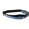 Penguin Dog Collar, Caninedesign, Christmas, Blue, 1 inch Wide, Adjustable,