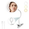 10X Magnifying Clip on Makeup Mirror Gooseneck, 6.5" Vanity Mirror