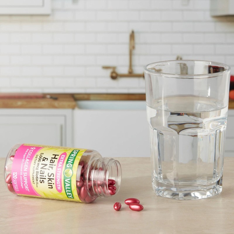 Spring Valley Extra Strength Biotin Hair Skin,Nails Diet Supplement 2pk