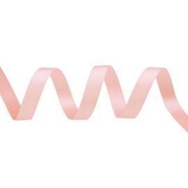 ITIsparkle Double Sided Satin Ribbon, Width 0.2 inch (6 mm) x 17.8 ft (45 m), Handicraft, Garment, Wrapping, Bowknot Ribbon #117 - Baby Pink