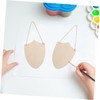 DOITOOL 10Pcs Wooden Shield Cutouts with Jute Twine Unfinished Blank