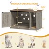 Hzuaneri Cat Litter Box Enclosure, Hidden Litter Box Cabinet Furniture