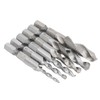 6PCS Hex Shank Combination Drill Tap 3 in 1 HSS