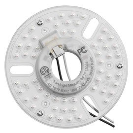 5 inch LED Retrofit Light Kit, Ceiling Fan Light Replacement with 3-Color Dimmable, Optical Lens, Flicker-Free, Eye-Friendly Lighting, Easy Installation – Bedroom, Living Room, ETL & FCC Certification