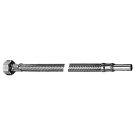 SCHELL Clean-Fix S 102130699 Fitting Connector, Flexible Connection Hose, Hose with Stainless Steel Wire Braiding, 1x Union Nut 1.2 Inch IG, 1x Pipe Connector Diameter 10, Length 300 mm, Chrome