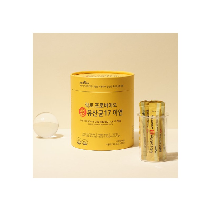 Meditree Lactoprobio Live Probiotics 17 Zinc 4 bottles (8-month supply)