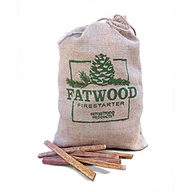 Wood Products 9908 Fatwood Burlap Bag, 8 Pounds