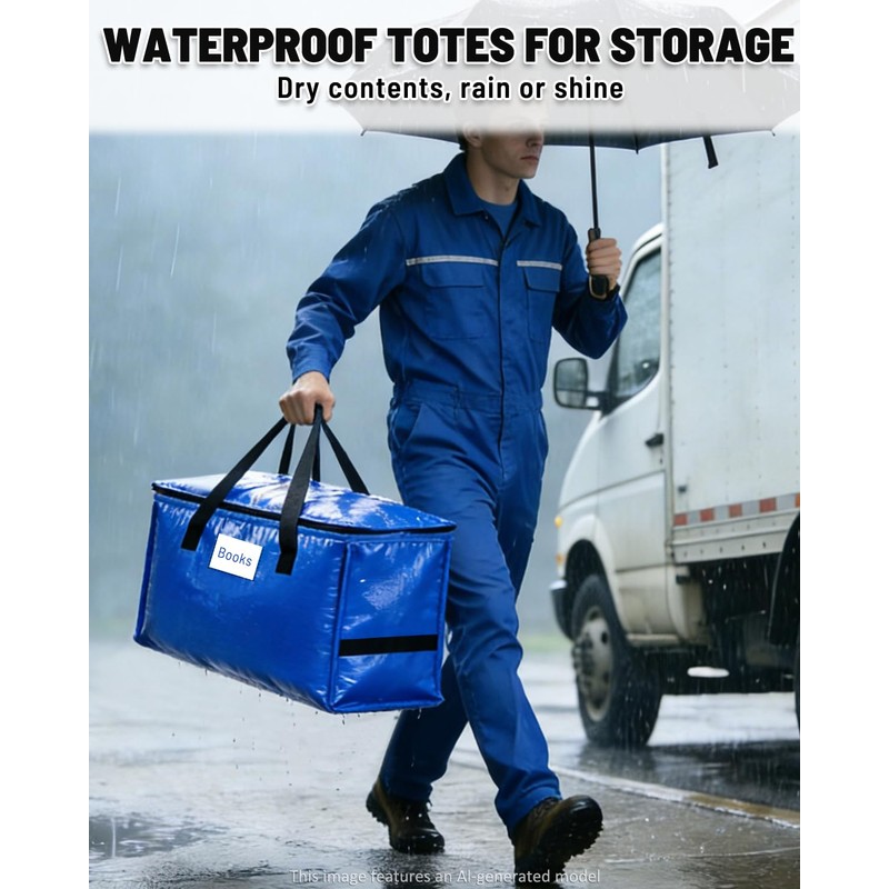 Neverwhy 6 Pack Large Moving Bags with Reinforced Handles &