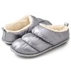 RockDove Women's Down Puff Memory Foam Clog Slipper with Sherpa